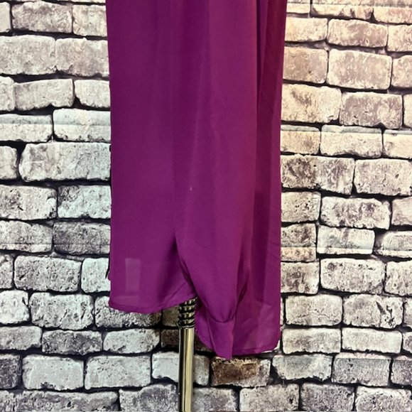 Metaphor Purple & Black Button Down Blouse Size M - Picture 5 of 9